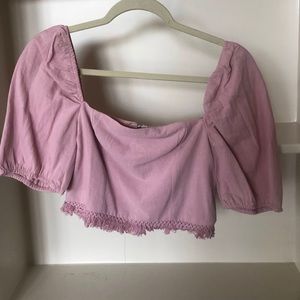 Pink crop top